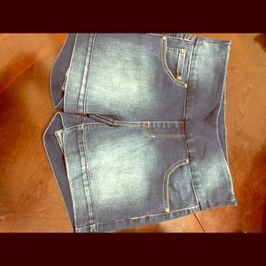 Pull-up Jeans Shorts